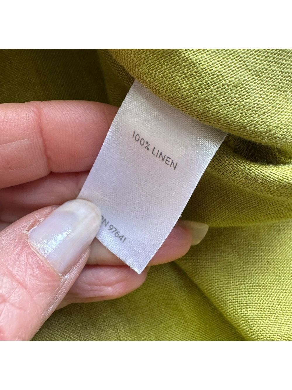 J. Jill "I love linen" button down shirt, olive color, size XS, linen - Picture 11 of 11